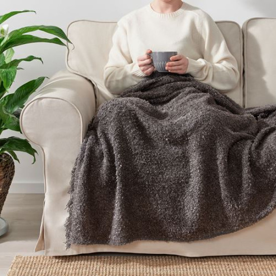 IKEA SANDBRODD - örtü, 130x170 cm (antrasit)