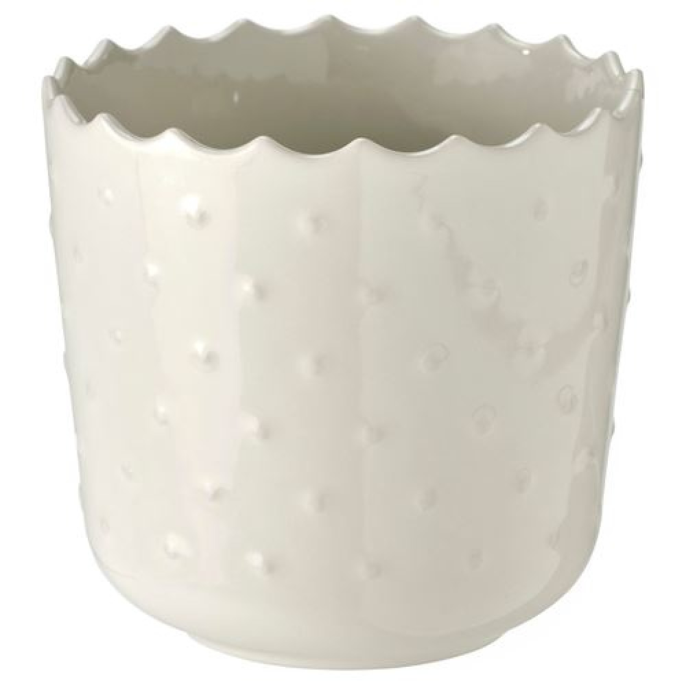IKEA SESAMFRÖN - seramik saksı, 9 cm (kırık beyaz)
