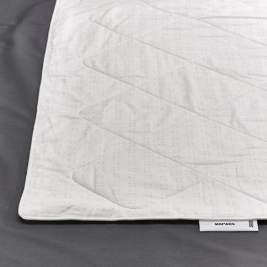 IKEA MJUKDÅN - tek kişilik yorgan, hafif sıcak tutar (beyaz) beyaz