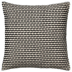 IKEA KUSTFLY - kırlent kılıfı, 50x50 cm (bej-siyah)