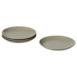 IKEA FÄRGKLAR - tatlı tabağı seti, 20 cm (mat yeşil)