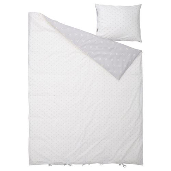 IKEA NATTSLÄNDA - çocuk nevresim takımı, 150x200/50x60 cm (gri) gri