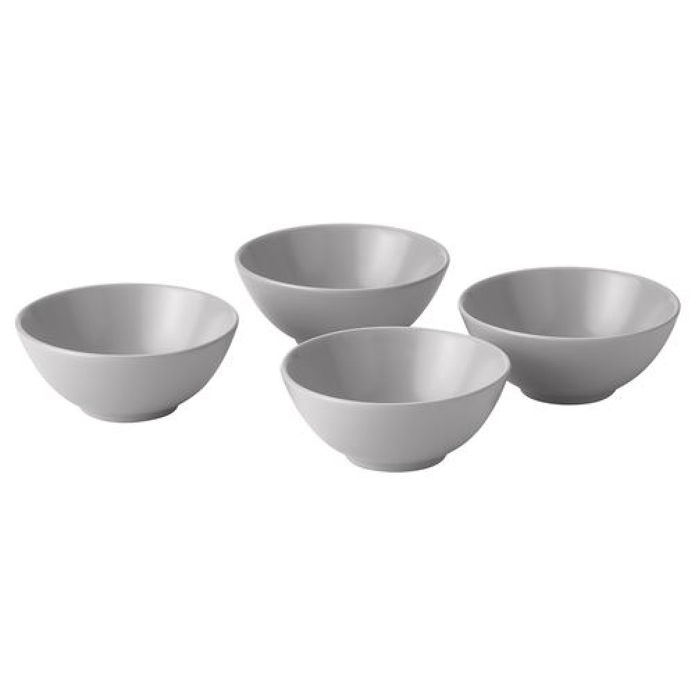 IKEA FÄRGKLAR - seramik kase seti, 16 cm (mat açık gri)