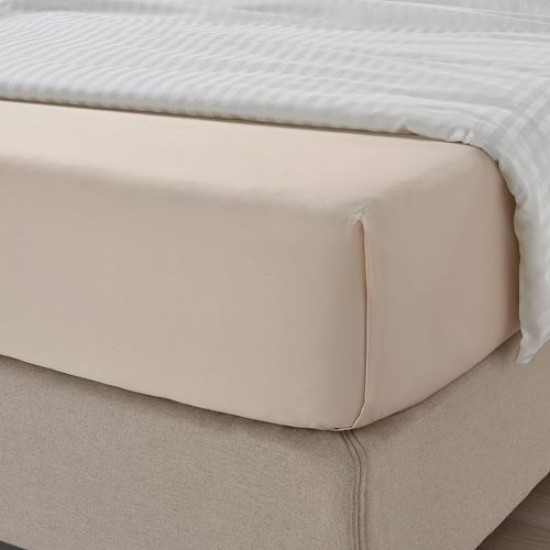 IKEA NATTJASMIN - çift kişilik çarşaf, 240x260 cm (açık bej) açık bej