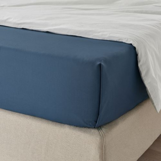 IKEA ULLVIDE - tek kişilik çarşaf, 150x260 cm (koyu mavi) koyu mavi