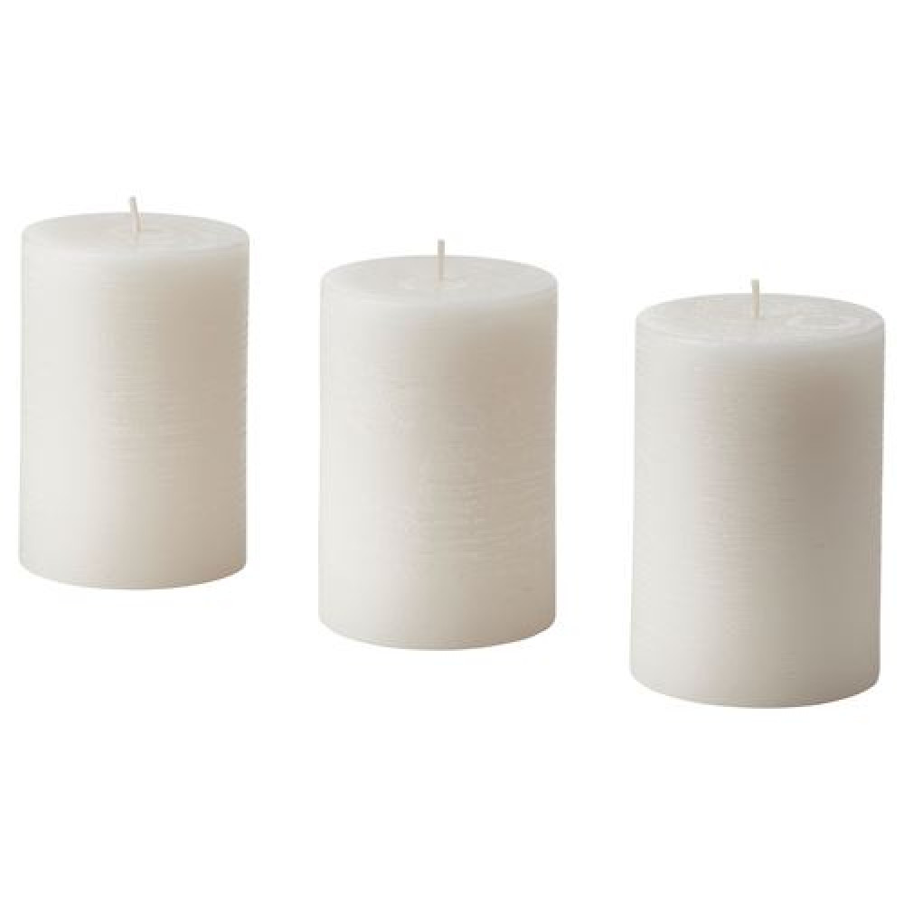 IKEA ADLAD - kokulu blok mum, 30 saat (beyaz)