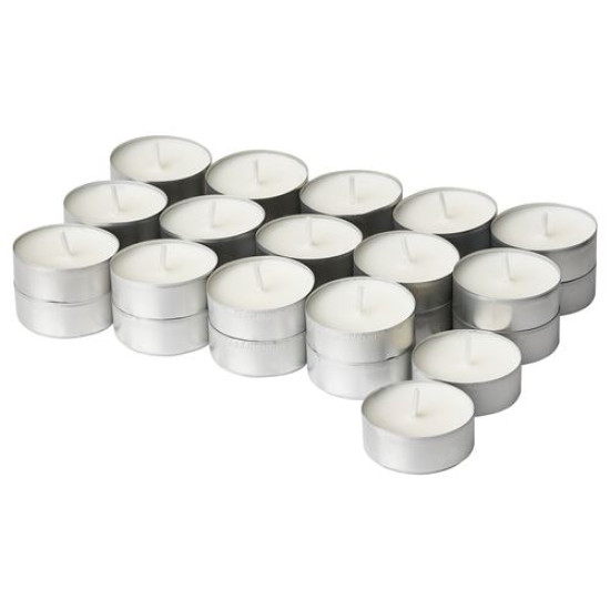 IKEA JÄMLIK - kokulu tealight mum, 3.5 saat (açık bej)