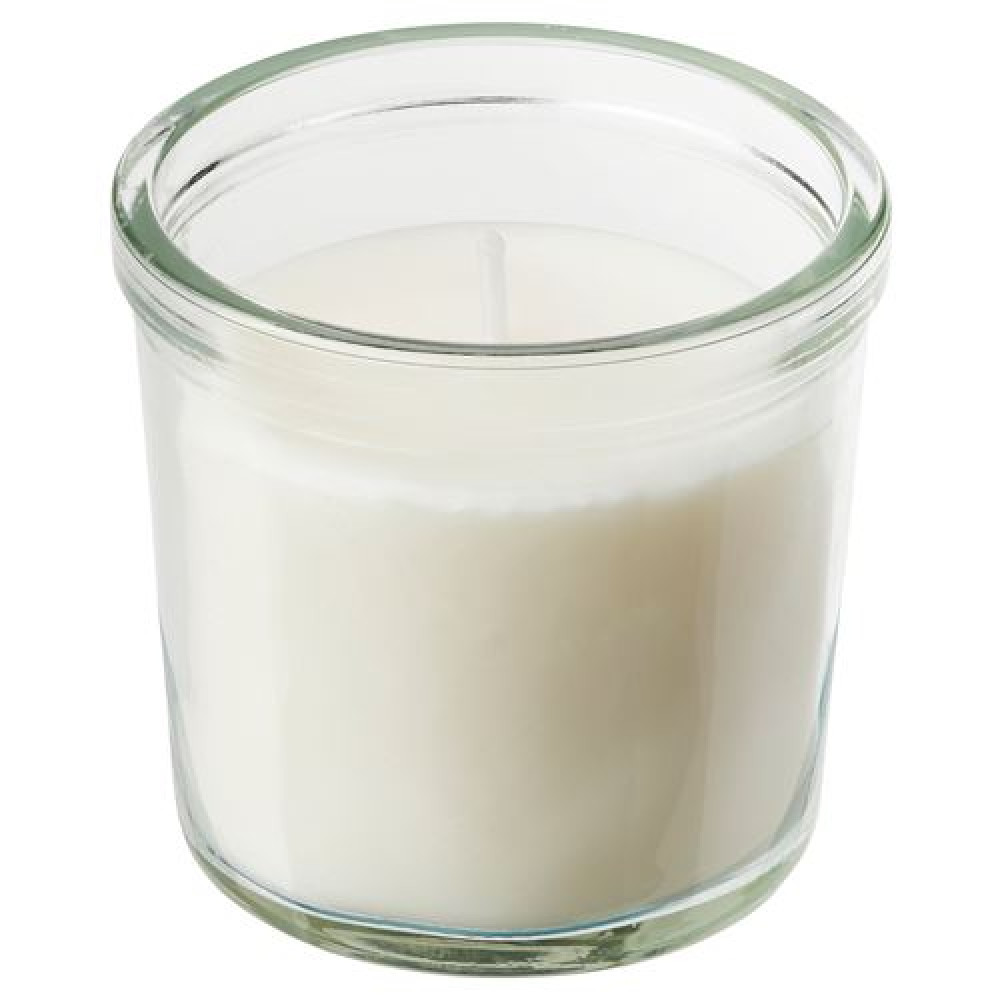 IKEA JÄMLIK - bardakta kokulu mum, 20 saat (açık bej)