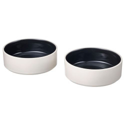 IKEA OMBONAD - seramik kase seti, 15 cm (gri)