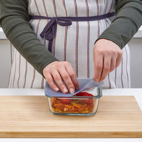 IKEA 365+ - kapaklı cam saklama kabı, 600 ml (cam-silikon) cam-silikon