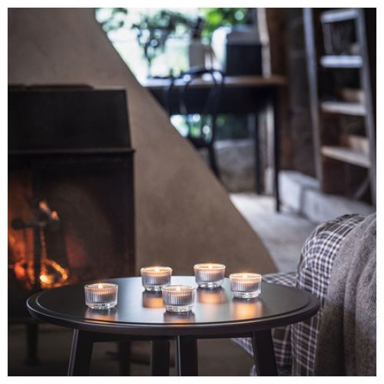 IKEA ENSTAKA - kokulu tealight mum, 3.5 saat (gri)