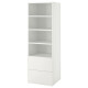 IKEA PLATSA/SMÅSTAD - çocuk kitaplığı, 60x57x181 cm (beyaz)