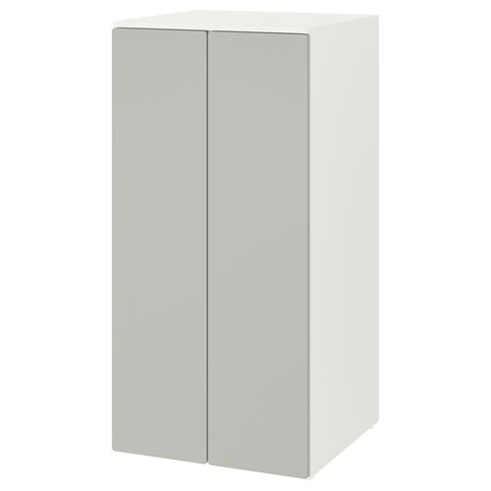 IKEA PLATSA/SMÅSTAD - çocuk gardırobu, 60x57x123 cm (beyaz-gri)