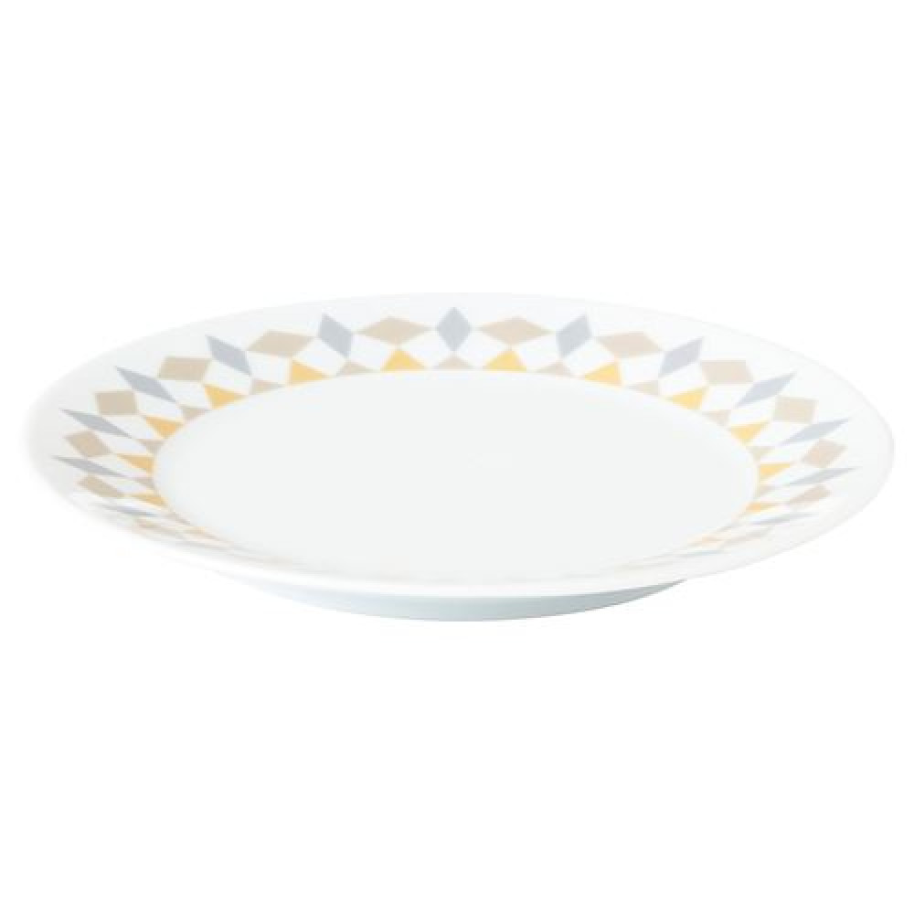IKEA GOKVÄLLÅ - tabak, 20 cm (beyaz-çok renkli desenli)