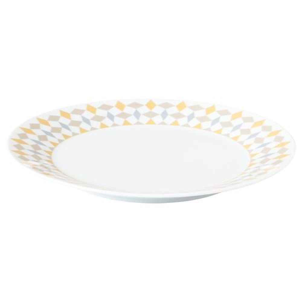 IKEA GOKVÄLLÅ - tabak, 27 cm (beyaz-çok renkli desenli)