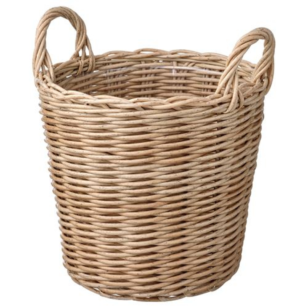 IKEA FLODBJÖRK - plastik saksı, 24 cm (açık gri-kahverengi)