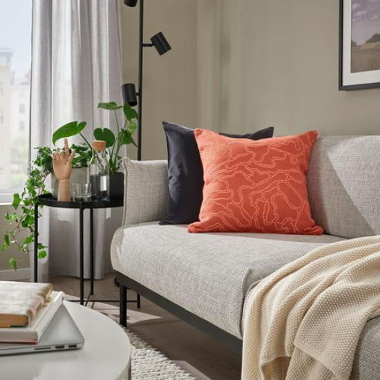 IKEA GULDFLY - kırlent kılıfı, 50x50 cm (turuncu-kırmızı)