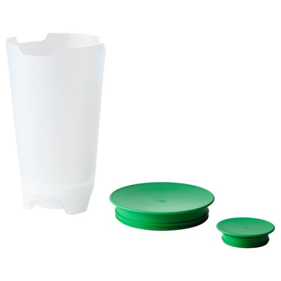 IKEA UPPFYLLD - salata yıkama kabı, 1,4 lt (şeffaf-parlak yeşil) şeffaf-parlak yeşil