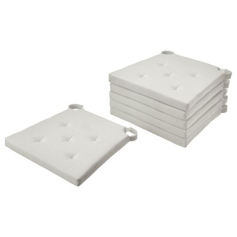 IKEA JUSTINA - sandalye minderi, 42/35x40x4 cm (ekru)