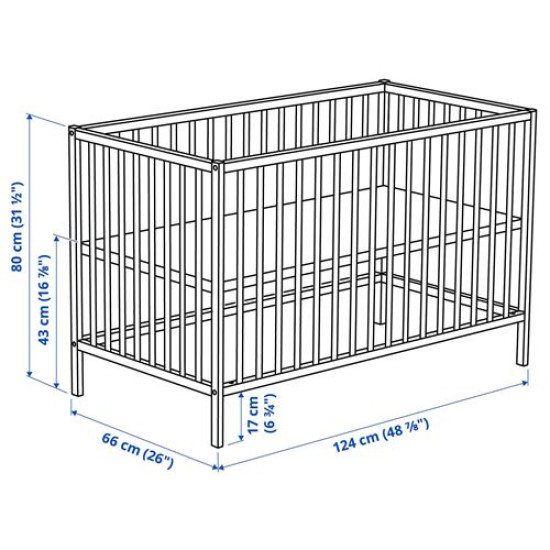 IKEA SNIGLAR - bebek mobilya seti, 60x120 cm (kayın)
