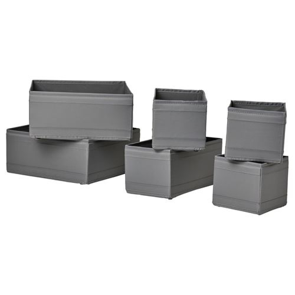 IKEA SKUBB - kutu seti (koyu gri)