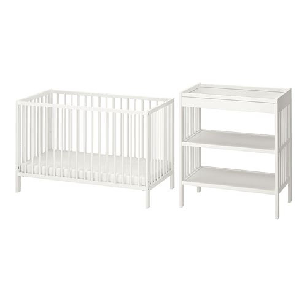 IKEA GULLIVER - bebek mobilya seti, 60x120 cm (beyaz)
