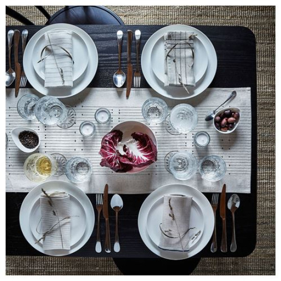 IKEA VÅRARV - servis örtüsü, 35x150 cm (natürel-koyu gri) natürel-koyu gri