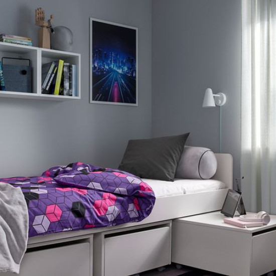 IKEA BLÅSKATA - çocuk nevresim takımı, 150x200/50x60 cm (çok renkli) çok renkli