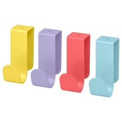 IKEA LÄTTHET - kanca ve klips (çok renkli)