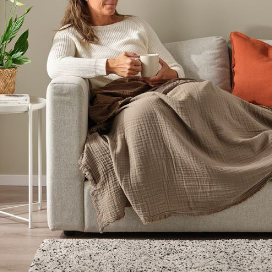 ikea-vallkrassing-örtü-150x200-cm-açık-gri-kahverengi-açık-gri-kahverengi