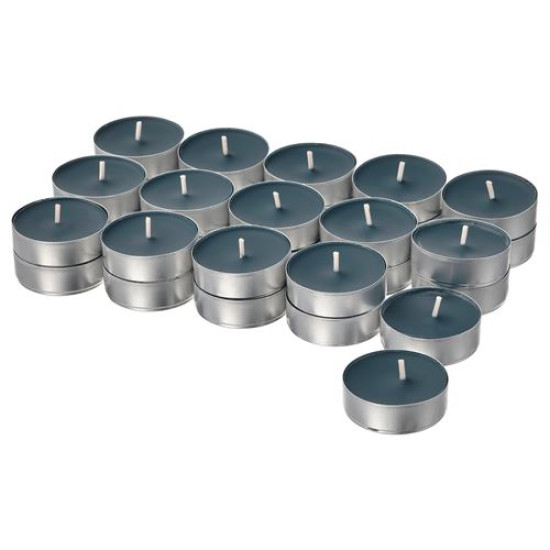 IKEA FRUKTSKOG - kokulu tealight mum, 3.5 saat (siyah-turkuaz)