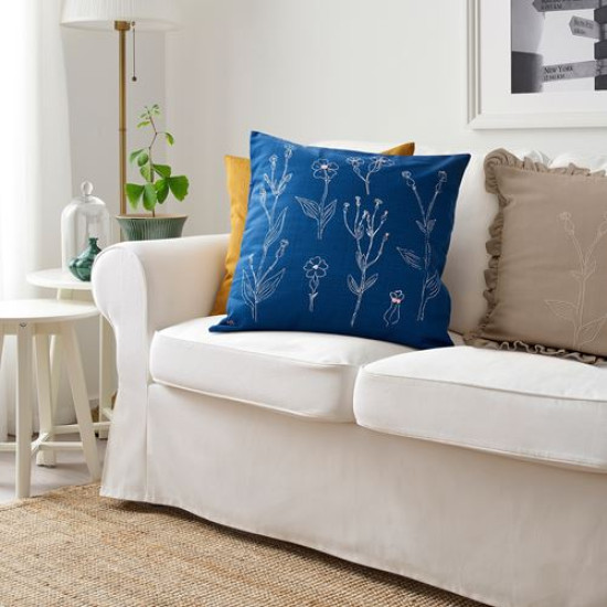 IKEA AKERNEJLIKA - kırlent kılıfı, 50x50 cm (mavi)