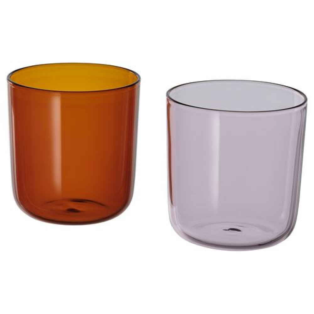 IKEA TESAMMANS - bardak seti, 30 cl (açık pembe-kahverengi)