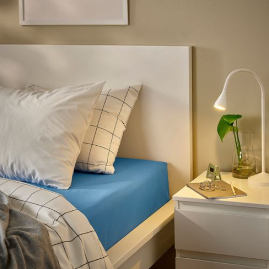IKEA DVALA - tek kişilik çarşaf, 150x260 cm (mavi) mavi