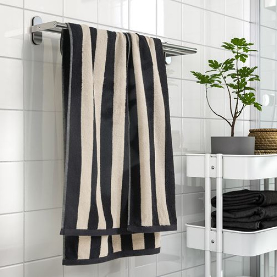 IKEA SLANHÖSTMAL - banyo havlusu, 70x140 cm (siyah-bej)