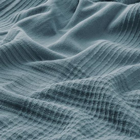 IKEA INDIRA - yatak örtüsü, 150x250 cm (koyu gri-mavi)