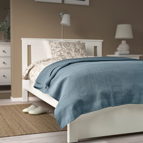 IKEA INDIRA - yatak örtüsü, 150x250 cm (koyu gri-mavi)