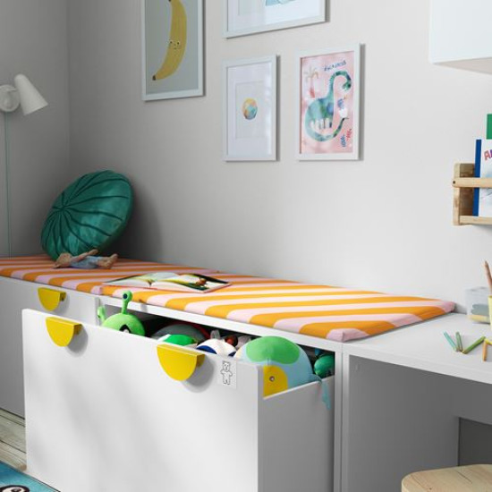 IKEA BÄNKKAMRAT - bank minderi, 90x50x3 cm (pembe-sarı)