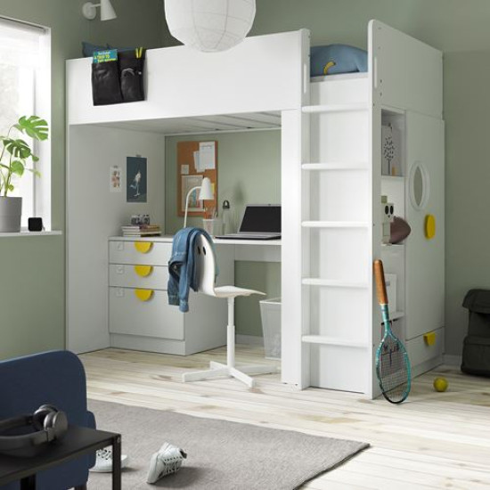 IKEA SMÅSTAD - ranza, 90x200 cm (beyaz)