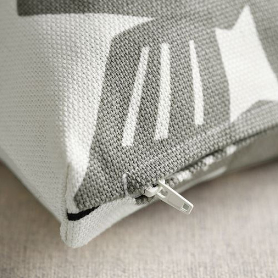 IKEA UNDERBLOMMA - kırlent kılıfı, 50x50 cm (beyaz-açık gri-yeşil) beyaz-açık gri-yeşil