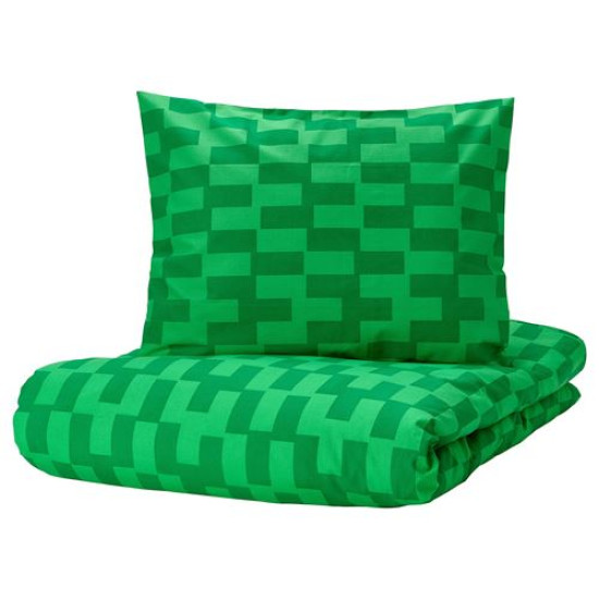 IKEA BLÅSKATA - çocuk nevresim takımı, 150x200/50x60 cm (yeşil) yeşil