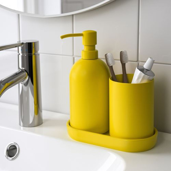 ikea-gansjön-banyo-seti-parlak-sarı-parlak-sarı