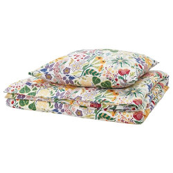 IKEA STRANDLUMMER - tek kişilik nevresim seti, 150x200/50x60 cm (çok renkli)