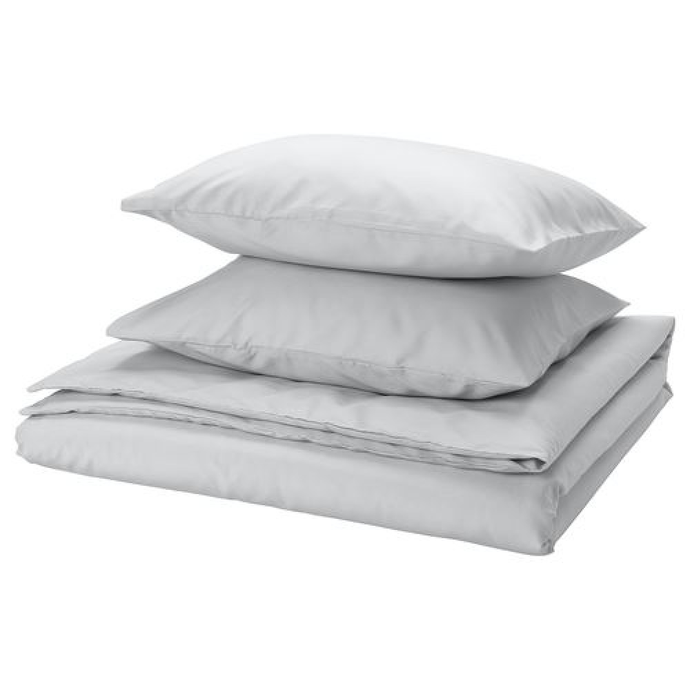 IKEA PILTANDVINGE - çift kişilik nevresim seti, 240x220/50x60 cm (gri)