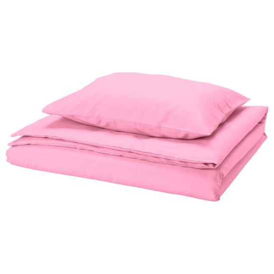 IKEA PILTANDVINGE - tek kişilik nevresim seti, 150x200/50x60 cm (açık pembe)