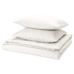 IKEA PILTANDVINGE - çift kişilik nevresim seti, 240x220/50x60 cm (beyaz)