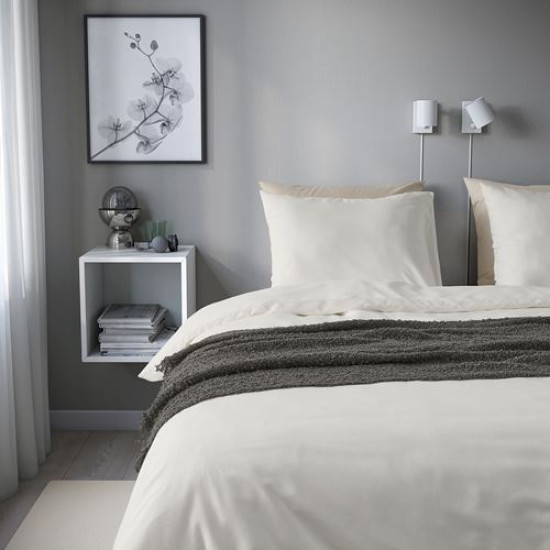 IKEA PILTANDVINGE - tek kişilik nevresim seti, 150x200/50x60 cm (beyaz)