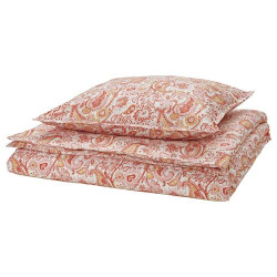 IKEA RODGERSIA - tek kişilik nevresim seti, 150x200/50x60 cm (pembe-beyaz)