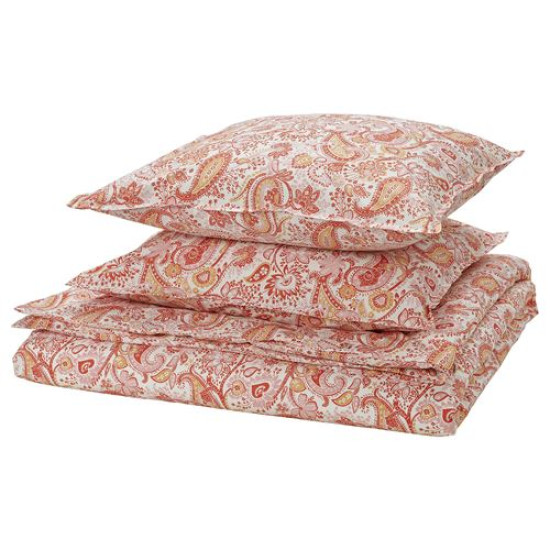 ikea-rodgersia-çift-kişilik-nevresim-seti-240x220-50x60-cm-pembe-beyaz-pembe-beyaz