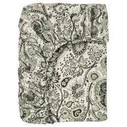 IKEA RODGERSIA - lastikli çarşaf, 140x200 cm (yeşil-beyaz)